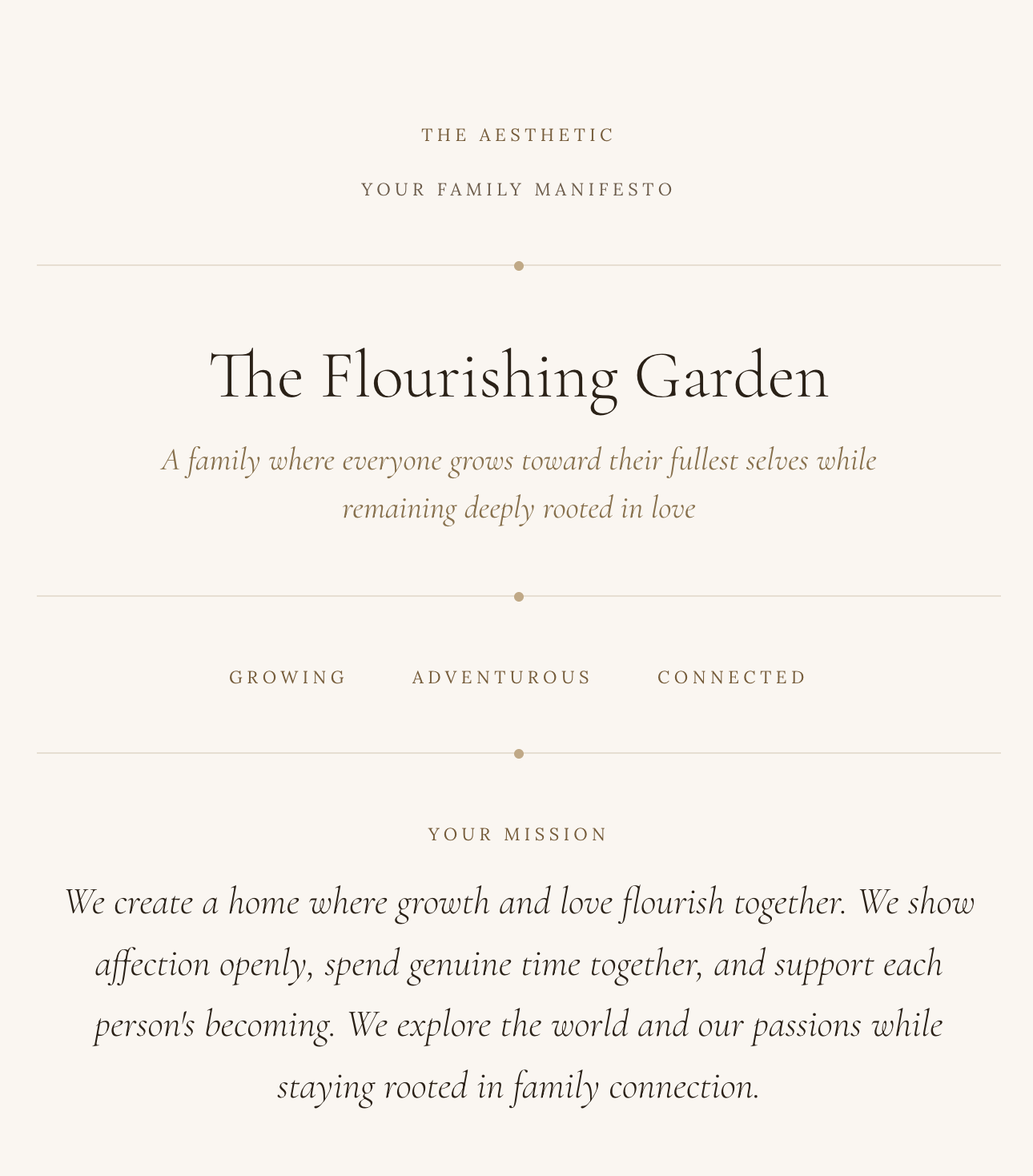 House Rules — The Flourishing Garden