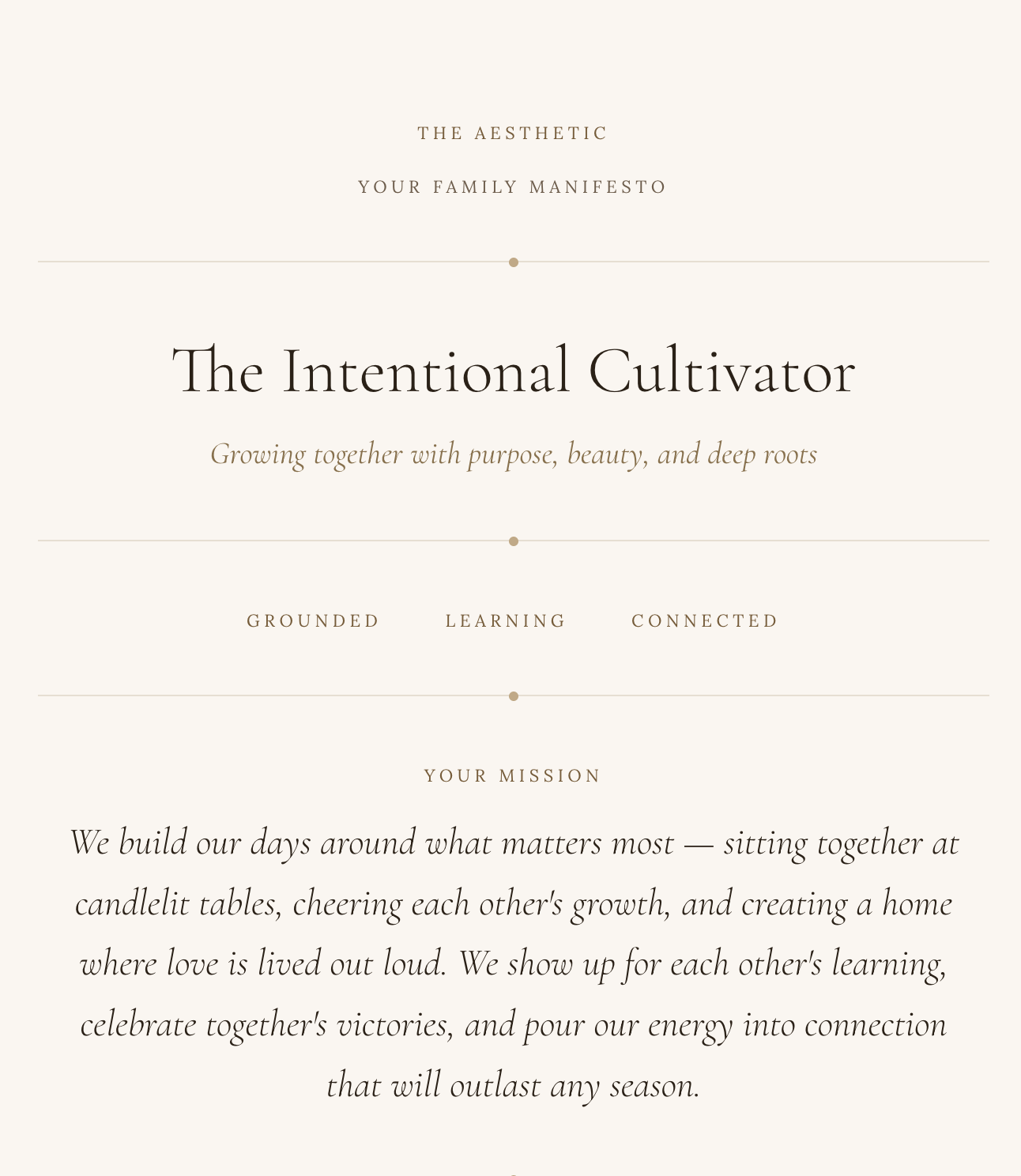 House Rules — The Intentional Cultivator